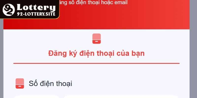 Hướng dẫn thao tác đăng ký 92lottery